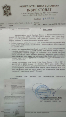 Lurah Puta Gede Plin Plan, Habis Bilang Milik Pt. Srikandi Sekarang Milik Perorangan.
